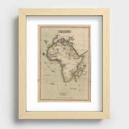 Antique Map of Africa, 1814 Recessed Framed Print