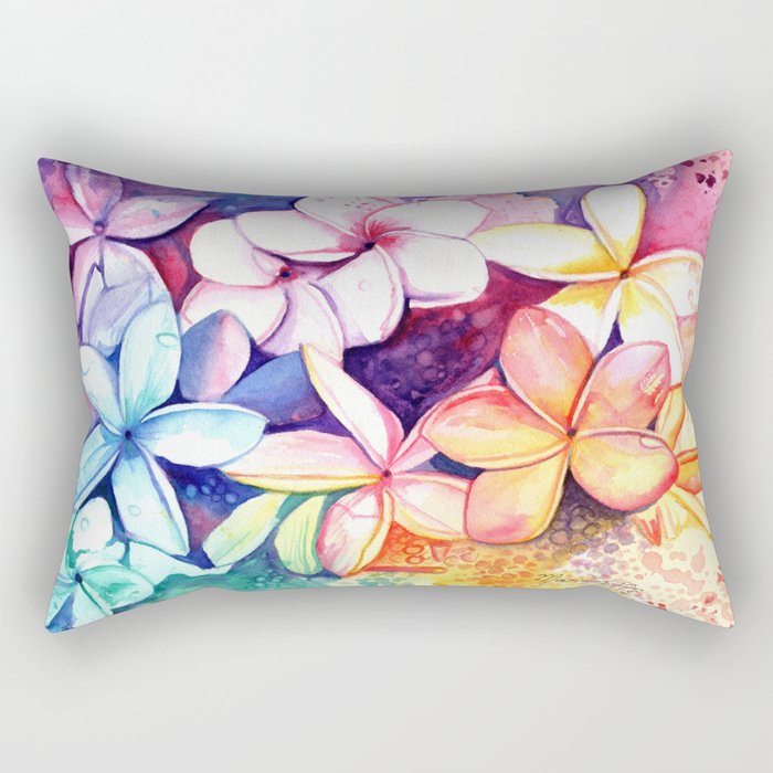 Plumeria Fun Rectangular Pillow