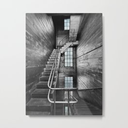 Silver Stairwell Metal Print