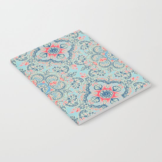 Gypsy Floral in Red & Blue Notebook