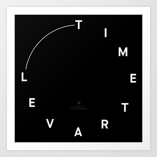 Timetravel Wall Clock Art Print