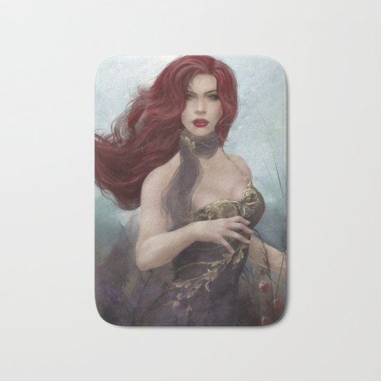 Gone - Portrait of a beautiful redhead girl Bath Mat