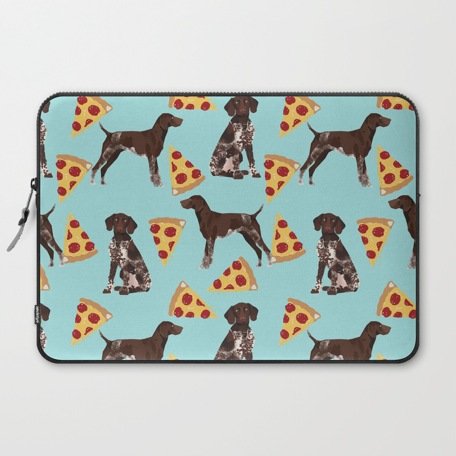 German Shorthair Pointer Dog Breed Pet Art Pizza Slices Pattern