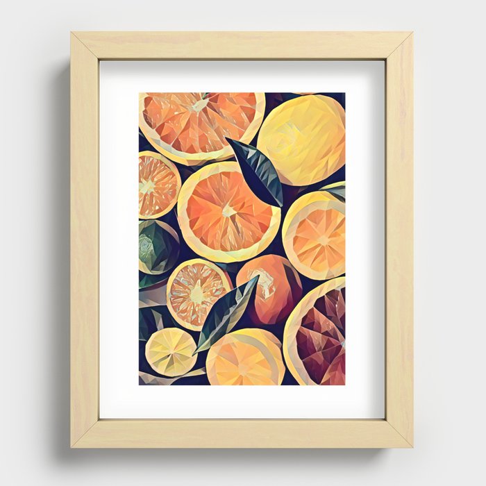 Citrus Summer Recessed Framed Print