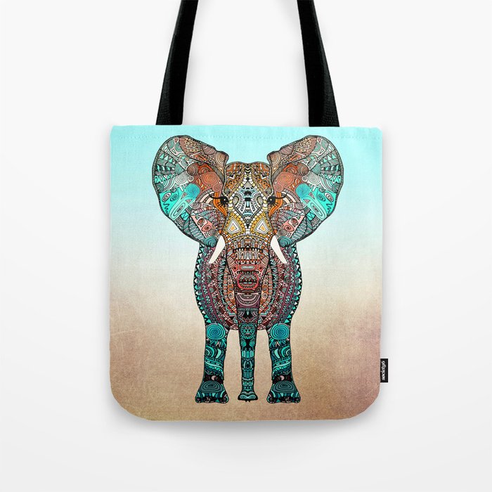 BOHO SUMMER ELEPHANT Tote Bag