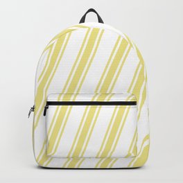 [ Thumbnail: White & Tan Colored Lines/Stripes Pattern Backpack ]