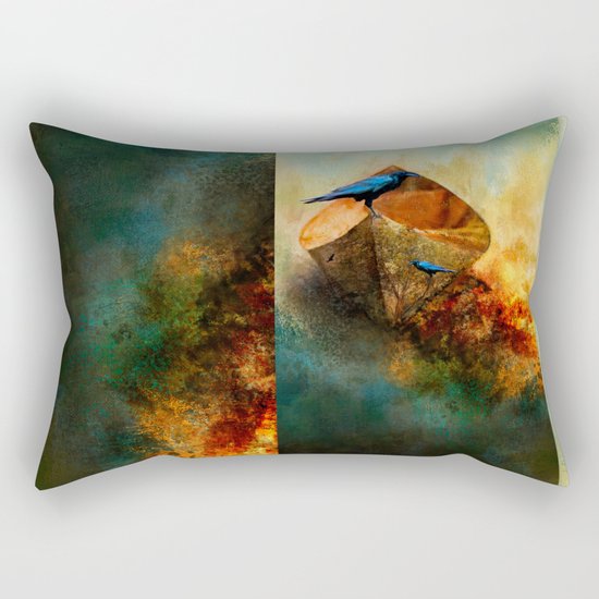 Beached Crow Rectangular Pillow