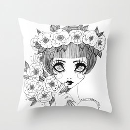 Flower Girl Throw Pillow