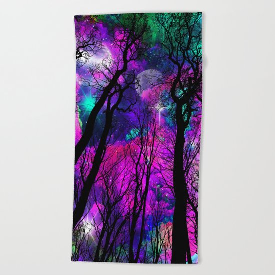 Magical forest Beach Towel