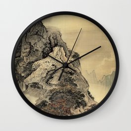 Yuan Jiang,Cross the river to the mountains,Chinese Landscape  Wall Clock | Mountains, The, Landscape, Chinese, River, Yuan, Drawing, Jiang, To, Cross 