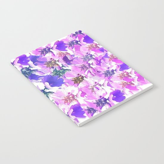 Lavender and Pink Floral Abstract Notebook