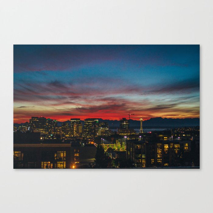 Seattle Sunset Canvas Print