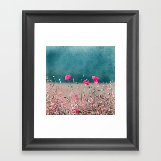 pink poppy Framed Art Print