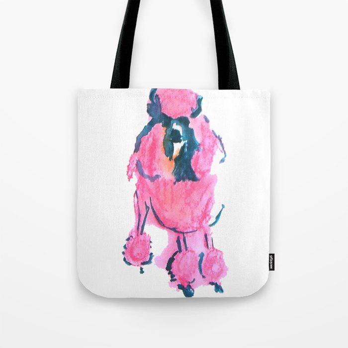 Pink Poodle Tote Bag