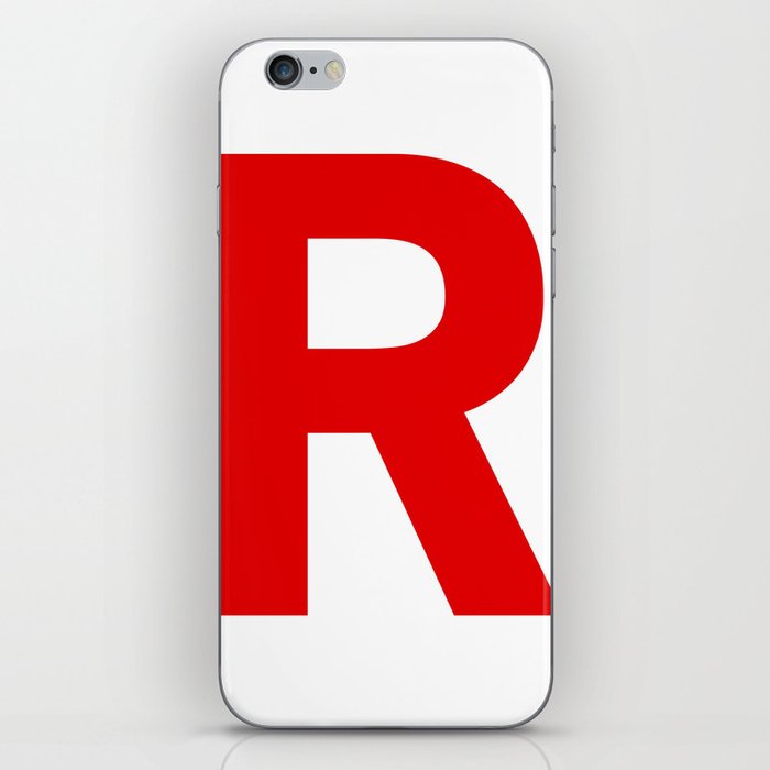 Letter R (Red & White) iPhone Skin