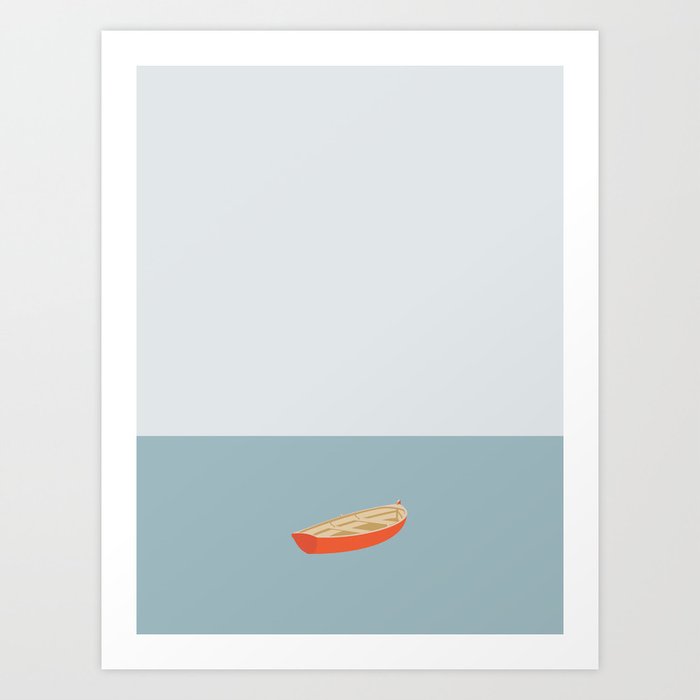 OCEAN SVØMMERE No.01 (Boat) Art Print
