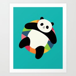 Chillin Kunstdrucke | Digital, Summer, Panda, Children, Geometric, Relax, Graphicdesign, Kids, Graphic, Design 