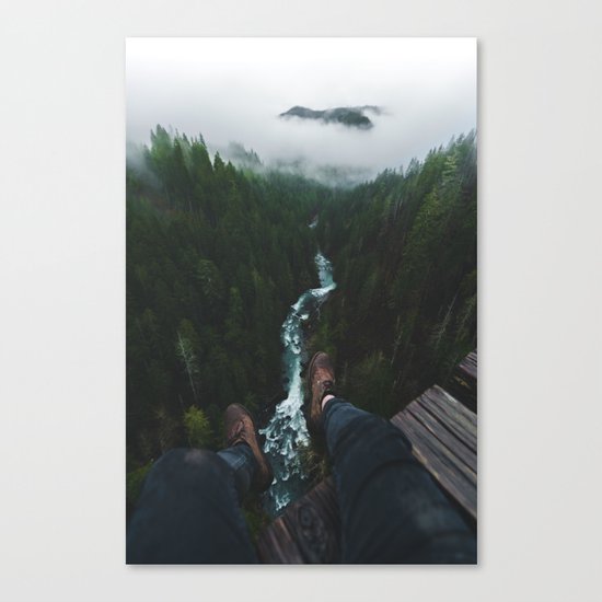See you at the top! | Vance Creek Bridge - Olympic National Park, WA Canvas Print