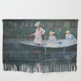 Claude Monet - In the Norvegienne Boat at Giverny Wall Hanging