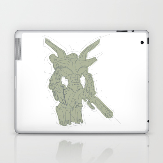 Flying Machine Gun Mech Robot Drawing Laptop Ipad Skin By Azza1070 Society6 Defense machine guns gatling cartoon style. society6