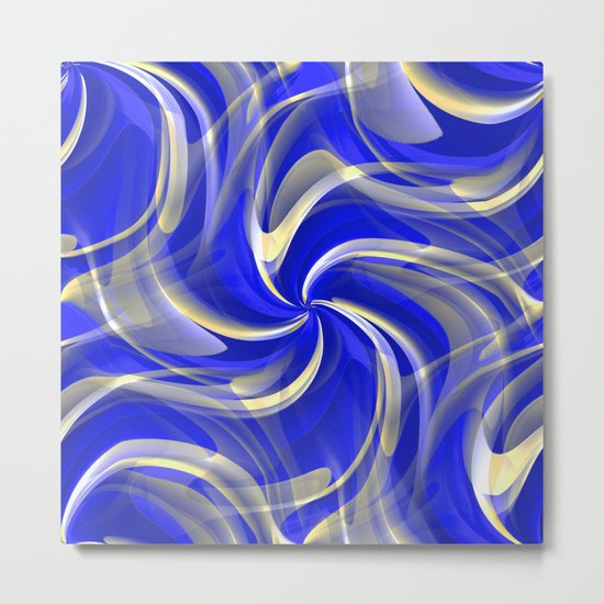 Ribbons of Blue Metal Print