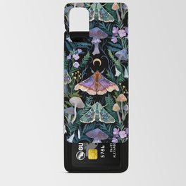 Sphinx Moth Moon Garden Android Card Case | Plants, Floral, Mystical, Gouache, Garden, Magical, Lunar, Botanical, Painting, Nocturnal 