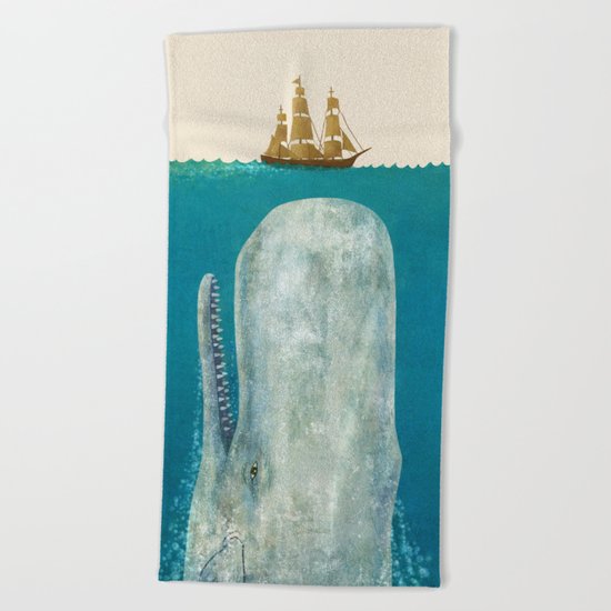 The Whale - colour option Beach Towel