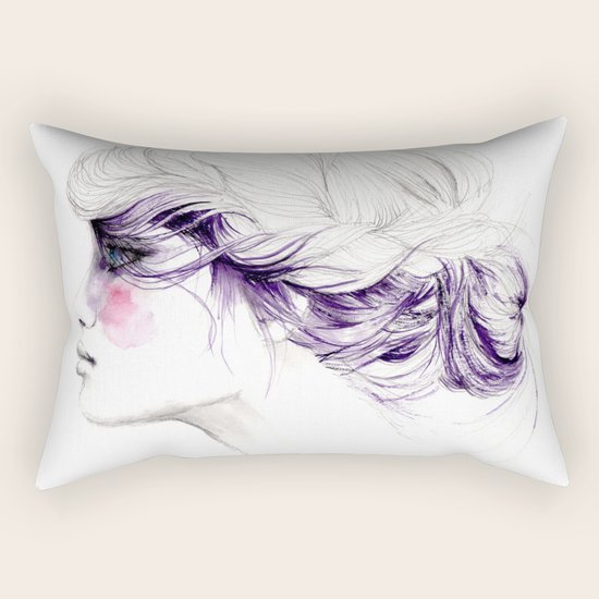 Purple Rectangular Pillow