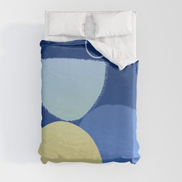 Blue 80s Arches and Circles Balance Duvet Cover