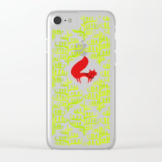 Damask forest pattern Clear iPhone Case