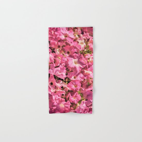 Vintage Pretty Pink Petunias Hand & Bath Towel