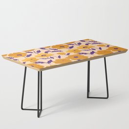 Gold Poppies Pattern Coffee Table