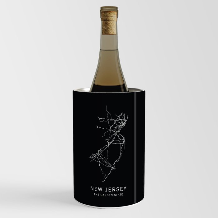New Jersey State Road Map Wine Chiller
