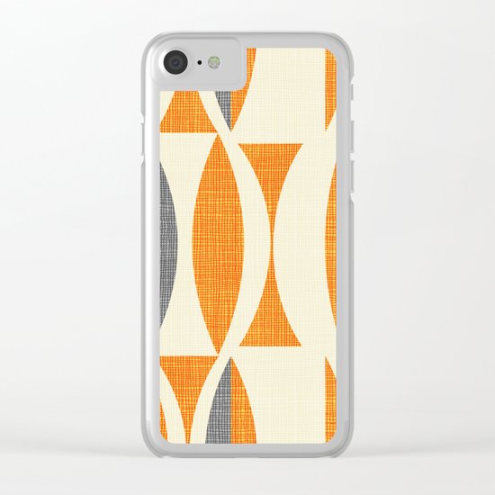 Seventies orange Clear iPhone Case
