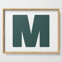 M (Dark Green & White Letter) Serving Tray