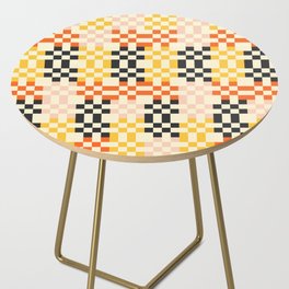 Retro 70s Checkered Cacophony Side Table