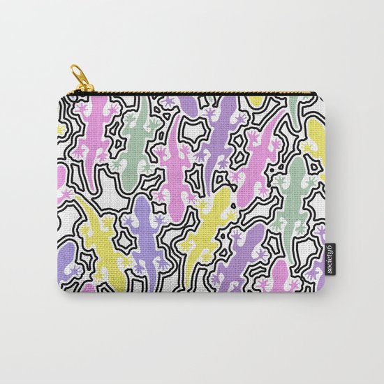 Lizards with a black outline Carry-All Pouch