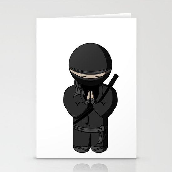 Ninja Bow Stationery Cards