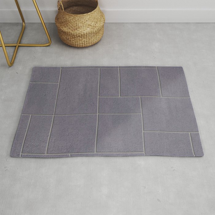 Dusty Pink Concrete Paving Rug