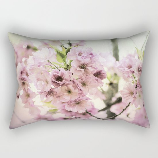 vintage cherry blossom Rectangular Pillow