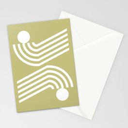 Double arch line circle 9 Stationery Card