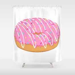 Pixel Donut Shower Curtain