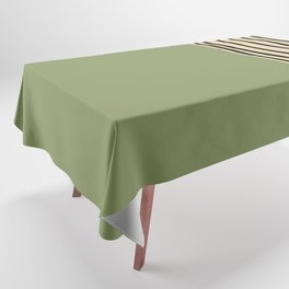 Abstract mid century modern minimalist stripes- Sage green Tablecloth