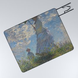 Woman with a Parasol, Monet Picnic Blanket