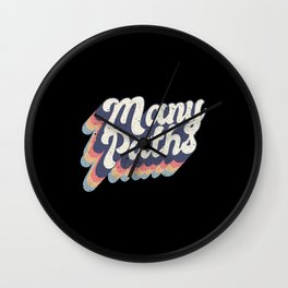 Many Paths Many Paths Lead Colorfully Retro Wall Clock | Manypathslead, Onmanypaths, Manypaths, Cool70S, Colorful70S, Detours, Graphicdesign, Retrofonts, Waysout, Colorful80S 