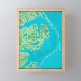 Outer Banks from Above Framed Mini Art Print