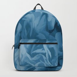 Midnight Blue Petal Ruffle Abstract Backpack
