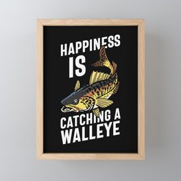 Happiness Is Catching A Walleye Framed Mini Art Print