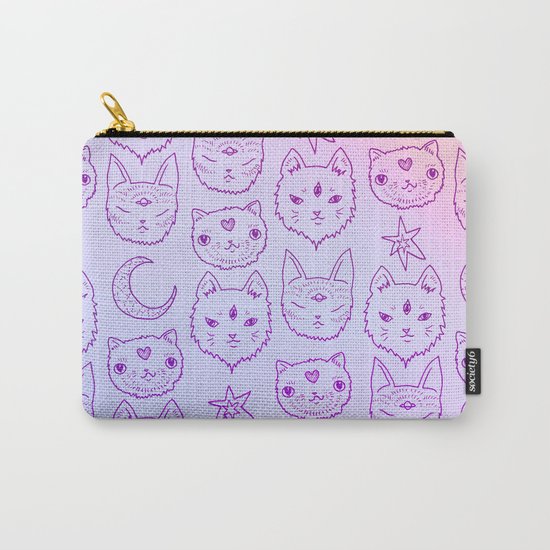 Kitty Mystics in Pink Carry-All Pouch
