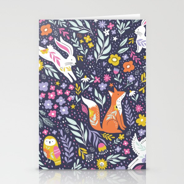 Foxes and Rabbits Stationery Cards